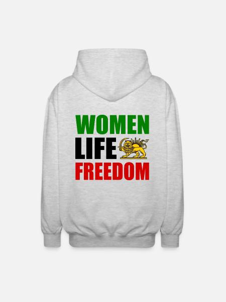 Women life freedom - Unisex Hooded Jacket - light heather grey