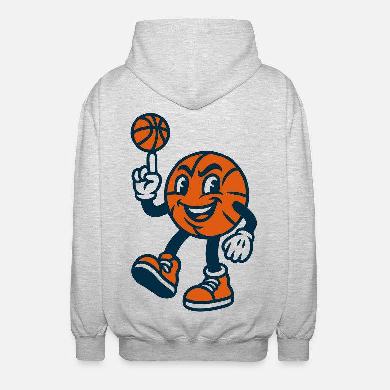 Du basket avec du basket ! - Veste à capuche unisexe - gris clair chiné