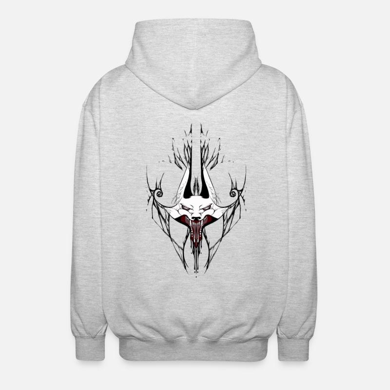 Wolf - Unisex Kapuzenjacke - Hellgrau meliert