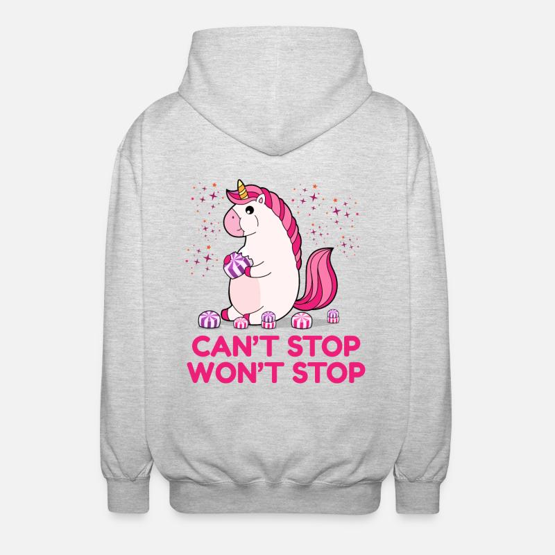 Impossible d'arrêter ne s'arrêtera pas - Veste à capuche unisexe - gris clair chiné