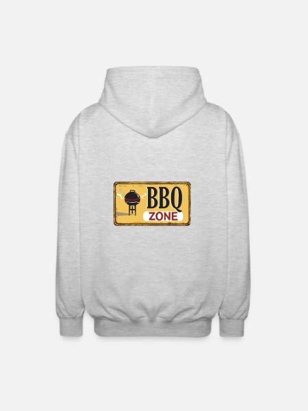 bbqzone - Unisex Hooded Jacket - light heather grey