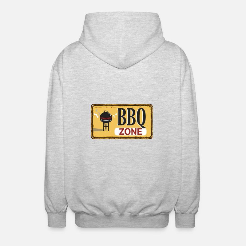 bbqzone - Veste à capuche unisexe - gris clair chiné