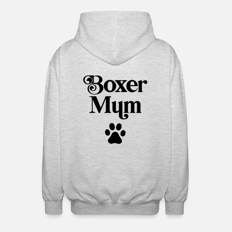 Maman boxeuse - Veste à capuche unisexe - gris clair chiné