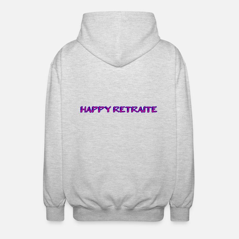 RETRAITE. RETRAITE. RETRAITEE. RETRAITE - Veste à capuche unisexe - gris clair chiné