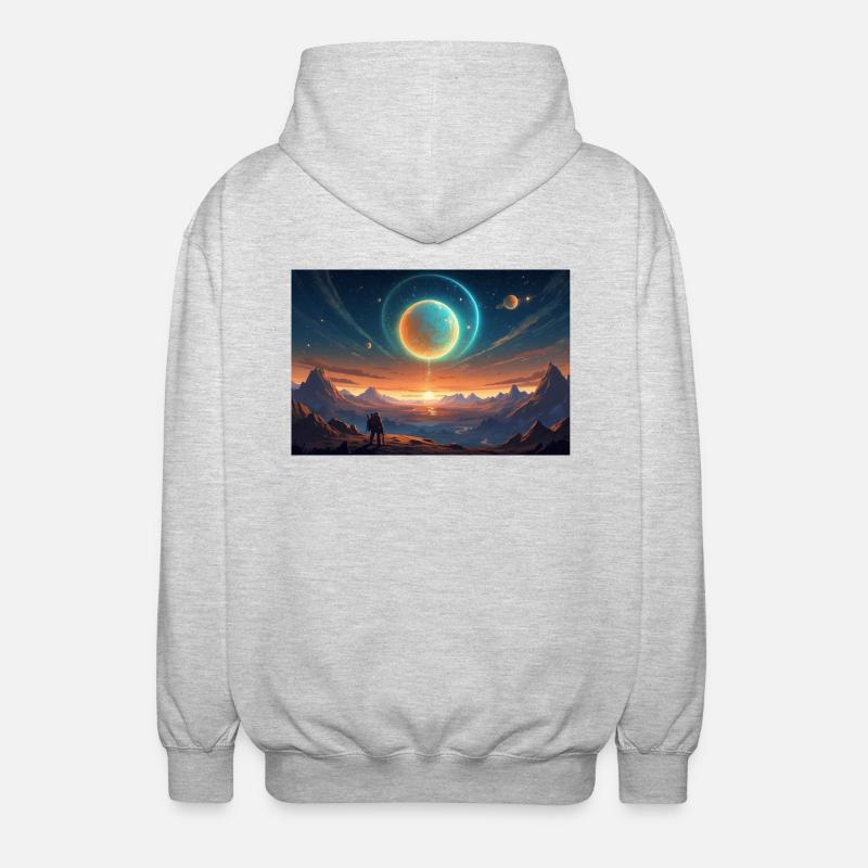 Helldivers Planet X - Unisex Kapuzenjacke - Hellgrau meliert