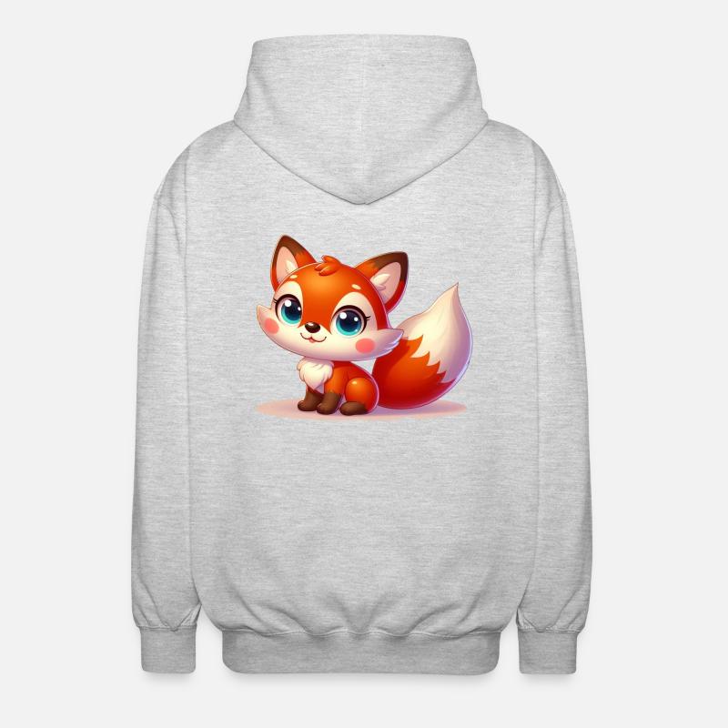 FOX 3 - Unisex Hooded Jacket - light heather grey