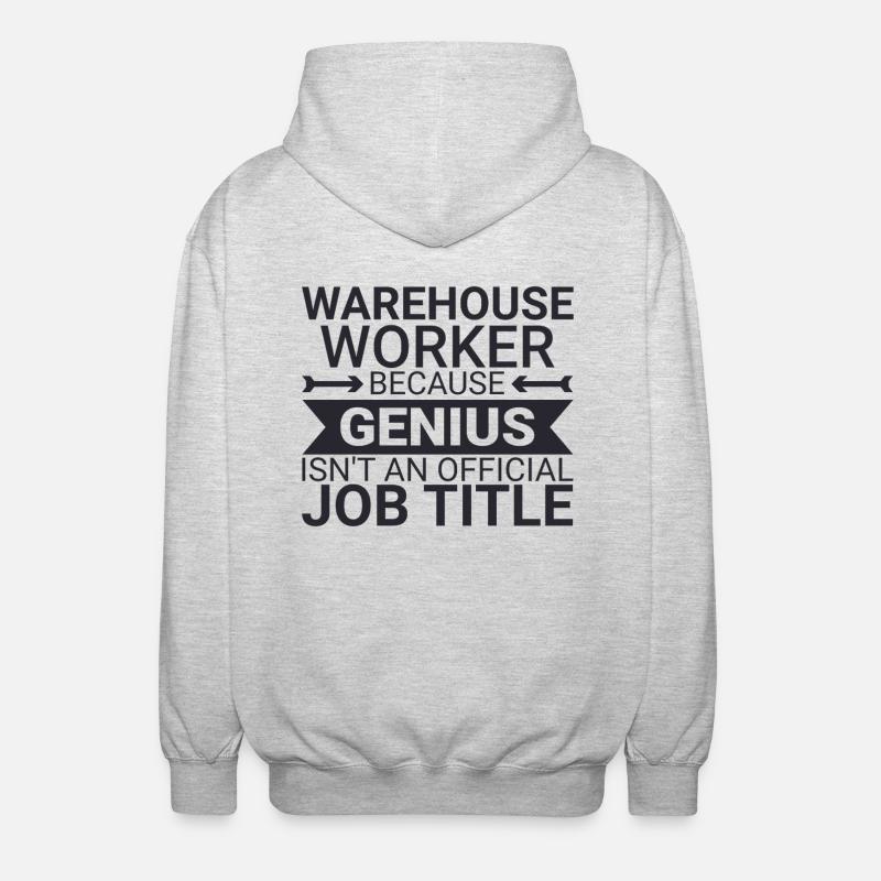 Warehouse Worker Genius - Unisex Kapuzenjacke - Hellgrau meliert
