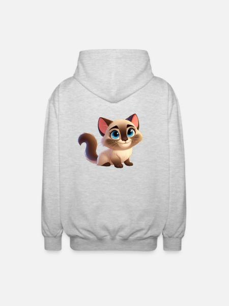 Siamese 20 - Unisex Hooded Jacket - light heather grey