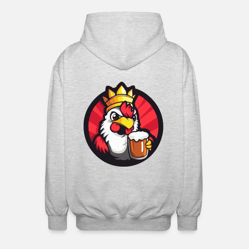 Hahn Bier Comic - Unisex Kapuzenjacke - Hellgrau meliert