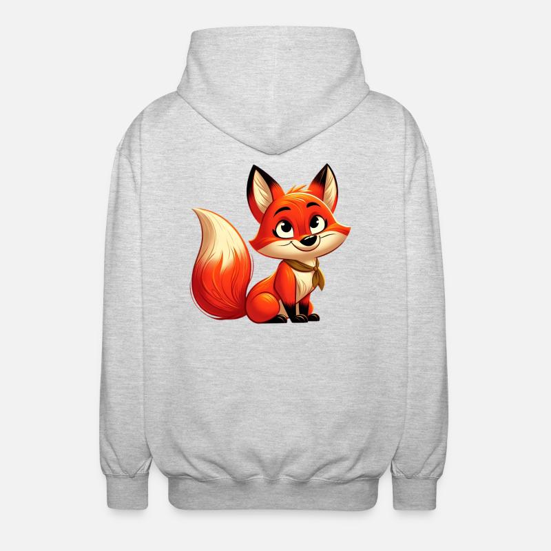 Fuchs 10 - Unisex Kapuzenjacke - Hellgrau meliert