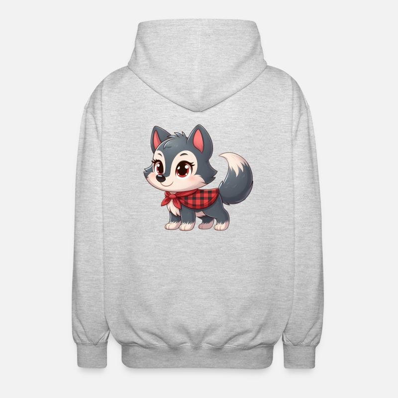 wolf 7 - Veste à capuche unisexe - gris clair chiné