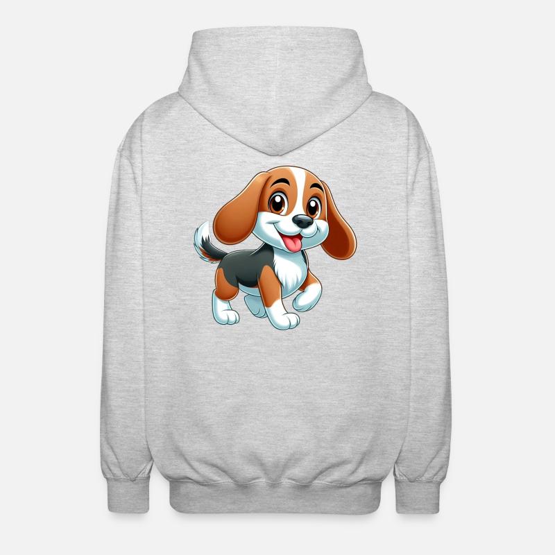 beagle 4 - Veste à capuche unisexe - gris clair chiné