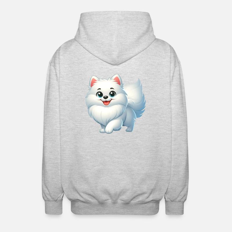 Spitz 5 - Unisex Kapuzenjacke - Hellgrau meliert