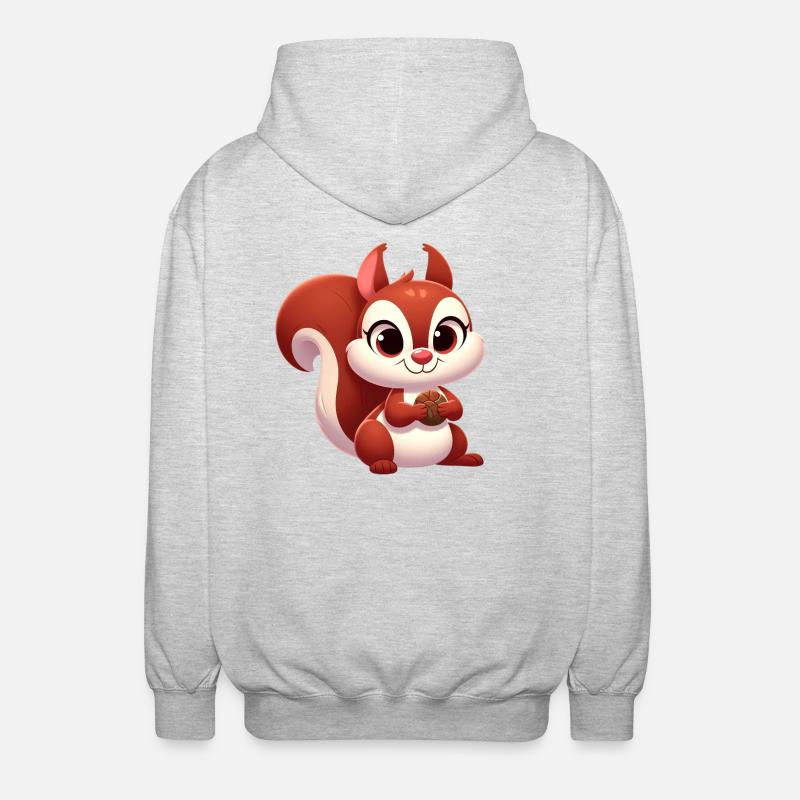 Eichhörnchen 2 - Unisex Kapuzenjacke - Hellgrau meliert