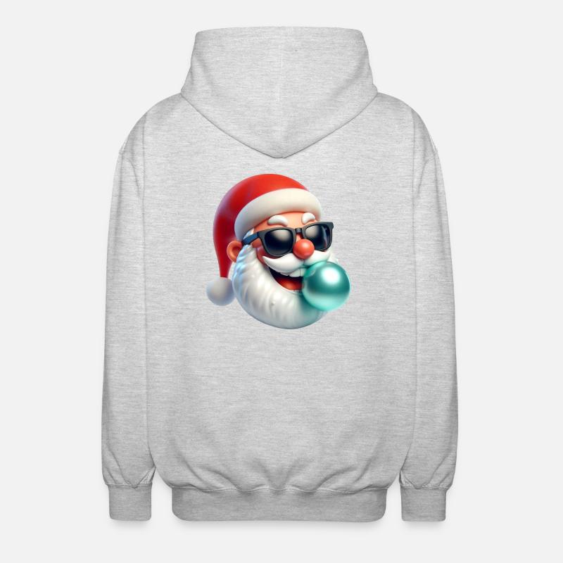Santa Fun 3 - Unisex Hooded Jacket - light heather grey