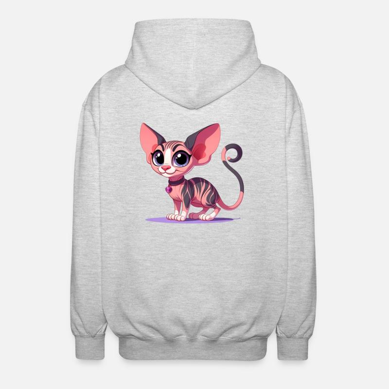 sphynx - Veste à capuche unisexe - gris clair chiné