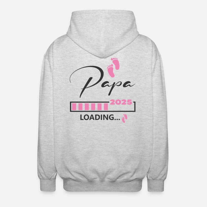 Papa 2025 loading - Unisex Hooded Jacket - light heather grey