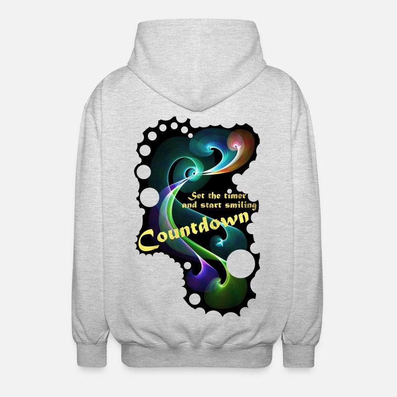 Countdown Smiling timer - Unisex Hooded Jacket - light heather grey