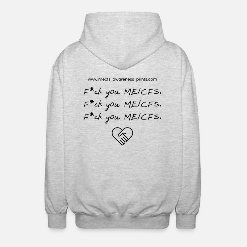 F*U ME/CFS ♡ - Unisex Kapuzenjacke - Hellgrau meliert