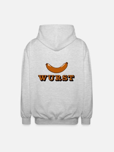 sausage - Unisex Hooded Jacket - light heather grey