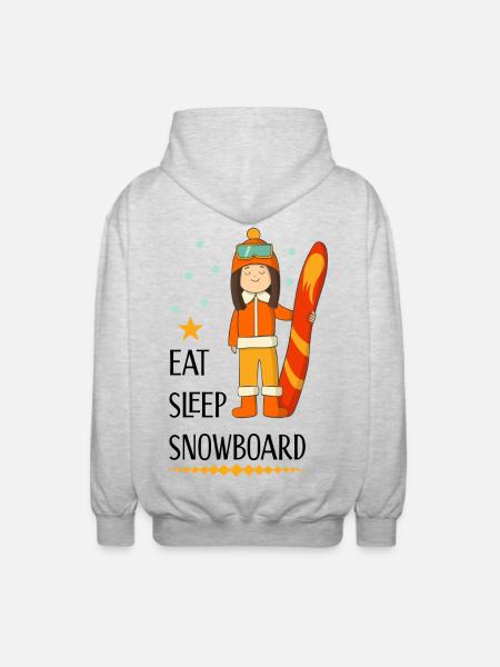 snowboard - Veste à capuche unisexe - gris clair chiné