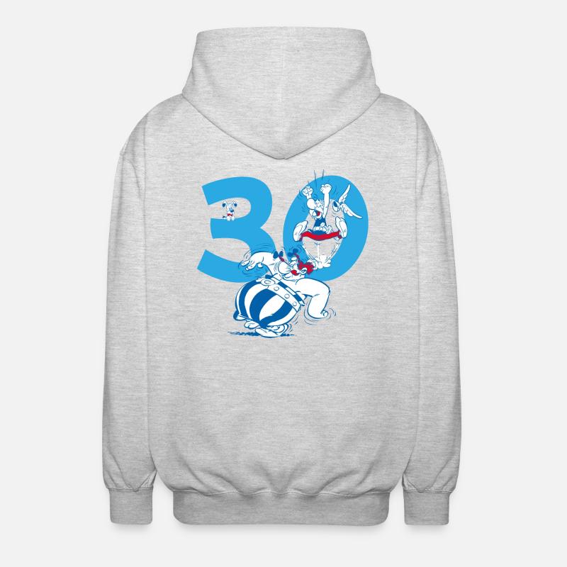 Asterix & Obelix 30th Birthday Design - Unisex Hooded Jacket - light heather grey