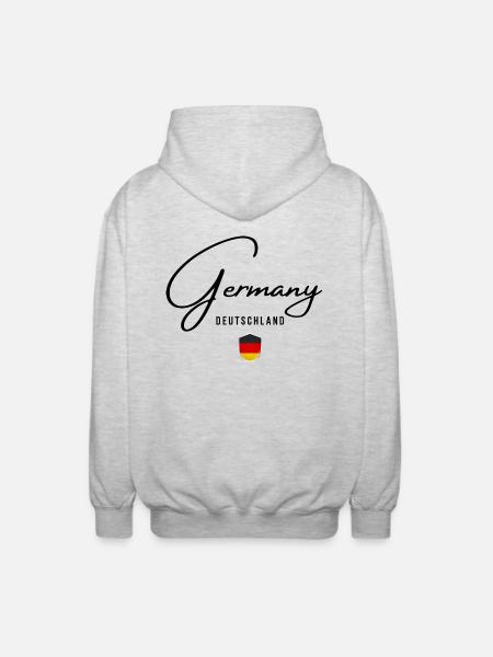 Flag of Germany, German pride - Unisex Hooded Jacket - light heather grey