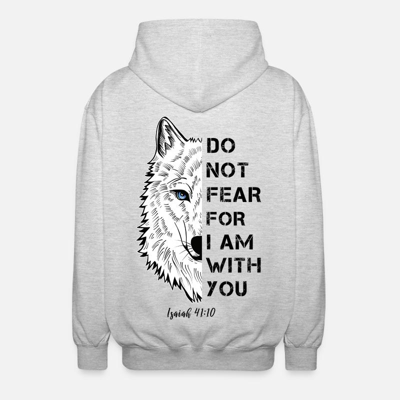 Religious quote - Unisex Hooded Jacket - light heather grey