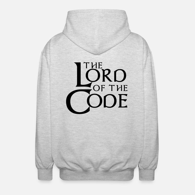 Der Herr des Codes - Unisex Kapuzenjacke - Hellgrau meliert