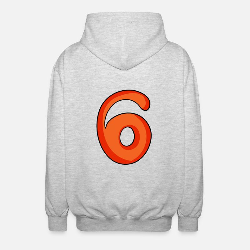 Numéro 6 - Veste à capuche unisexe - gris clair chiné