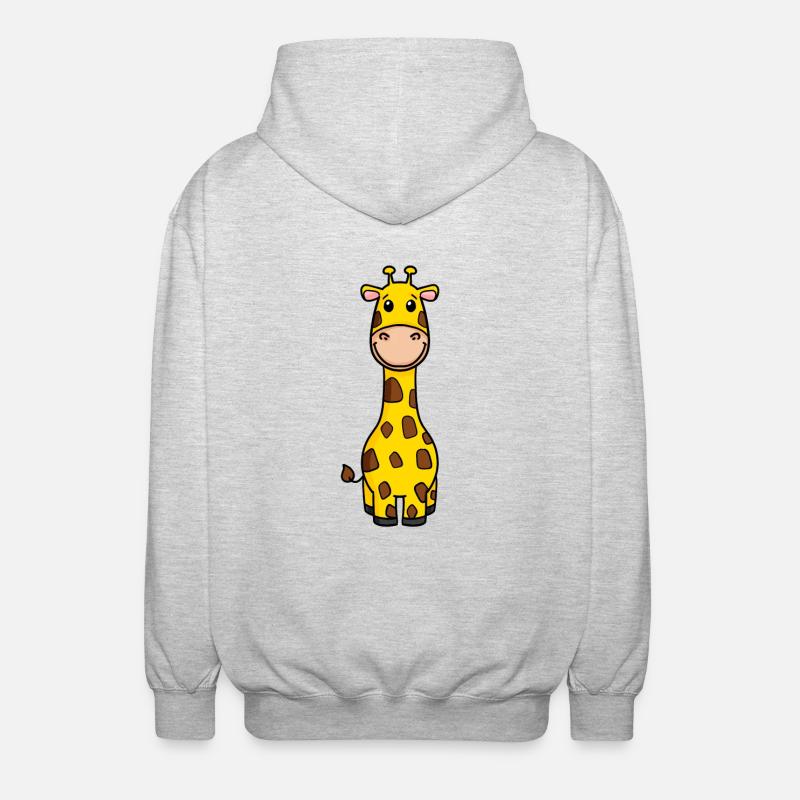 Giraffe - Unisex Kapuzenjacke - Hellgrau meliert