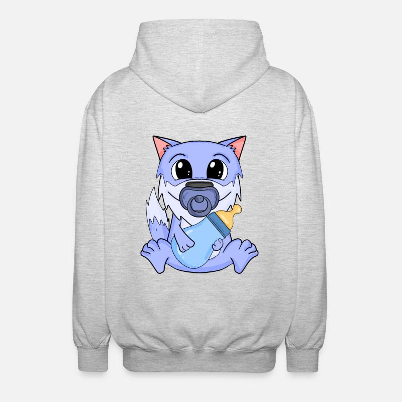 Bébé Loup - Veste à capuche unisexe - gris clair chiné