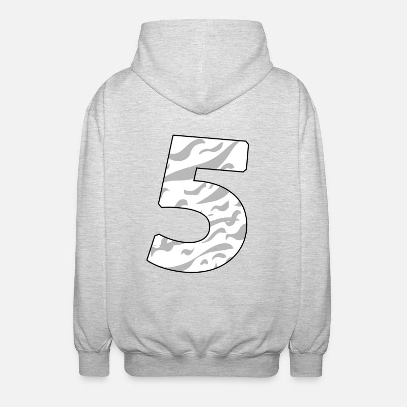 5 - Veste à capuche unisexe - gris clair chiné