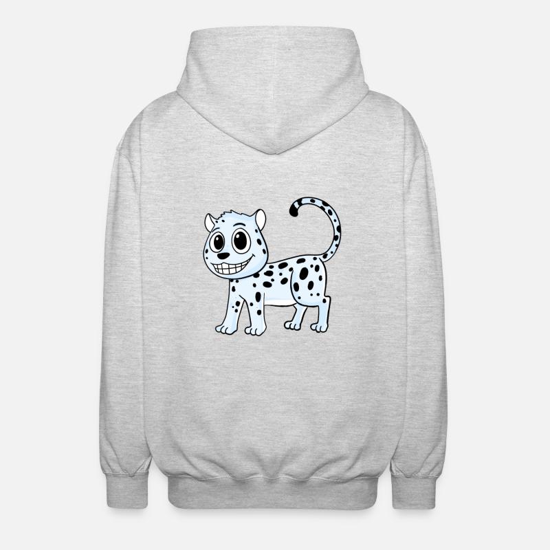 Snow Leopard Leopard - Unisex Hooded Jacket - light heather grey