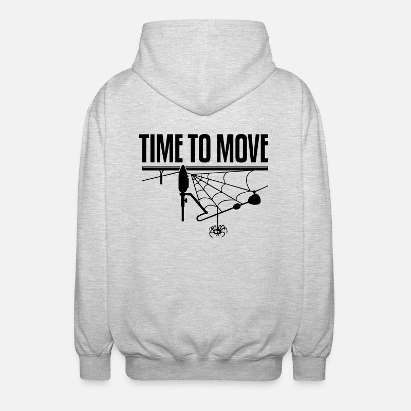 TIME TO MOVE - Unisex Kapuzenjacke - Hellgrau meliert