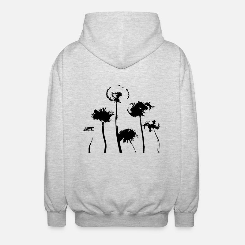 Pusteblume - Unisex Kapuzenjacke - Hellgrau meliert
