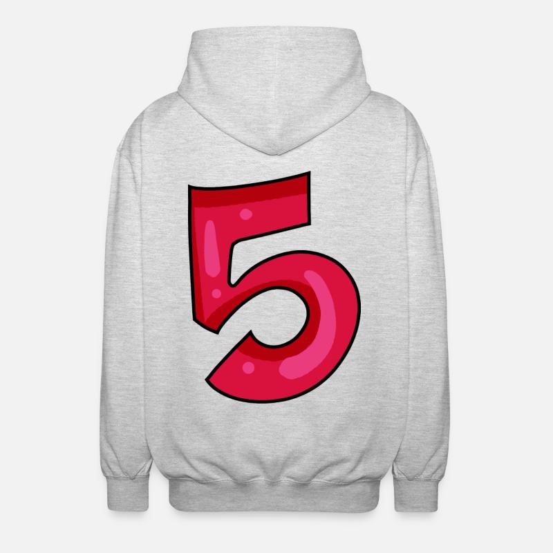 5 - Veste à capuche unisexe - gris clair chiné