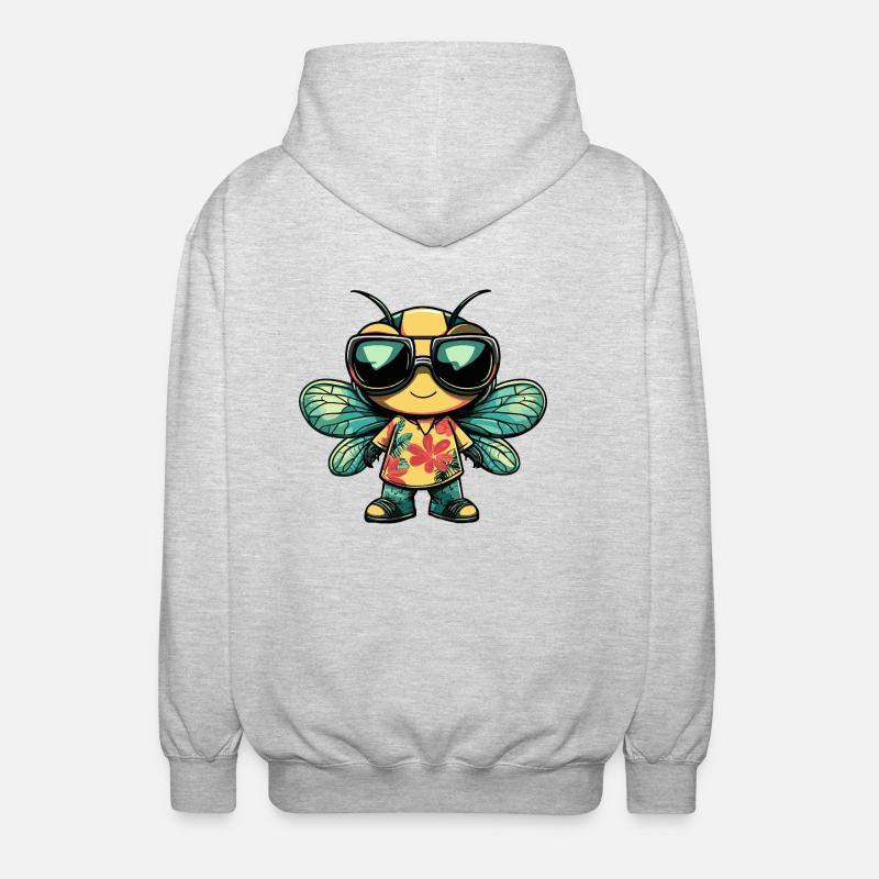 Libellule Cool Summer - Veste à capuche unisexe - gris clair chiné