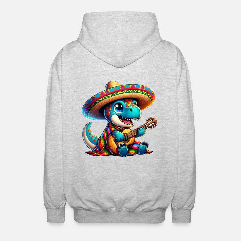 Cinco de Mayo Dino Trex - Veste à capuche unisexe - gris clair chiné