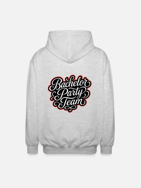 Bachelor Party Team - Unisex Hooded Jacket - light heather grey