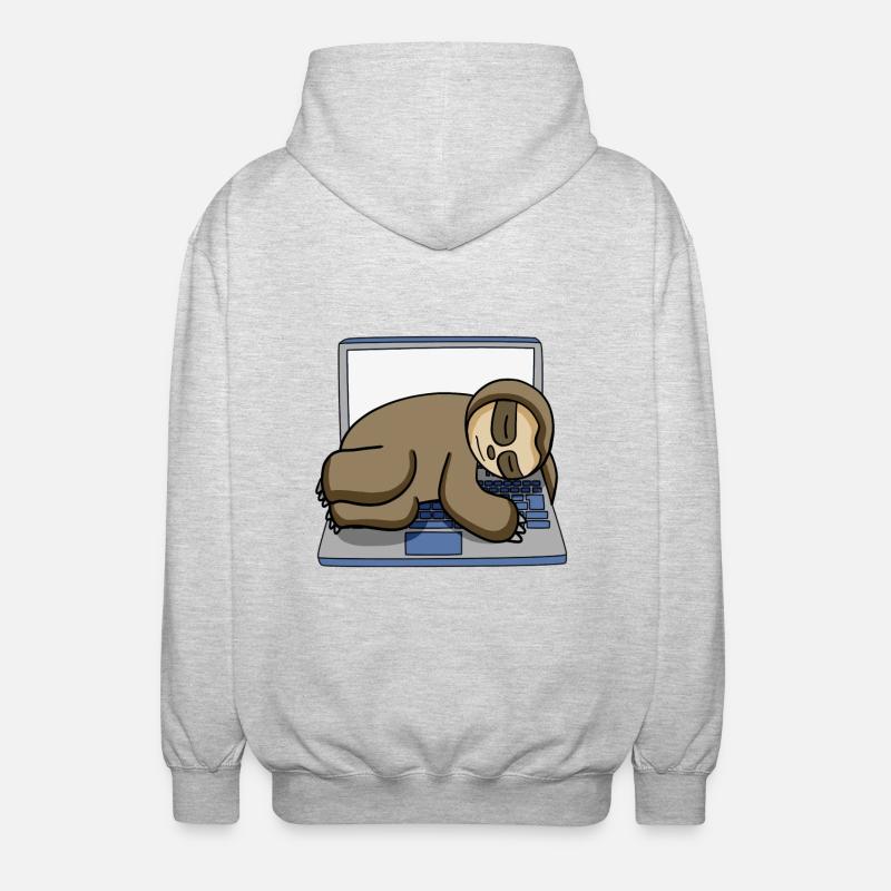 Computer Nerd Programmierer Geschenk - Unisex Kapuzenjacke - Hellgrau meliert