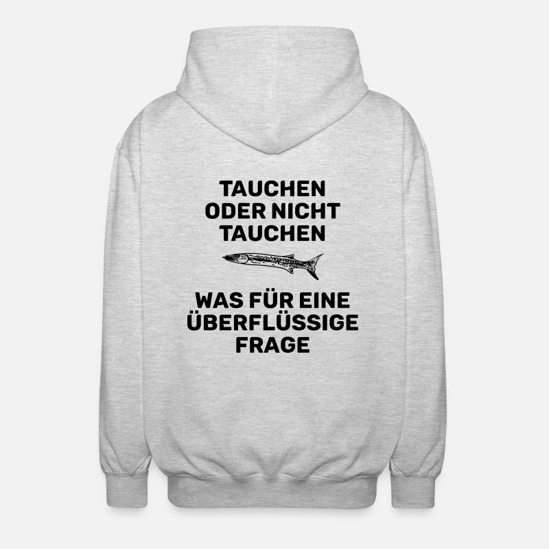 PLONGÉE OU NON - Veste à capuche unisexe - gris clair chiné