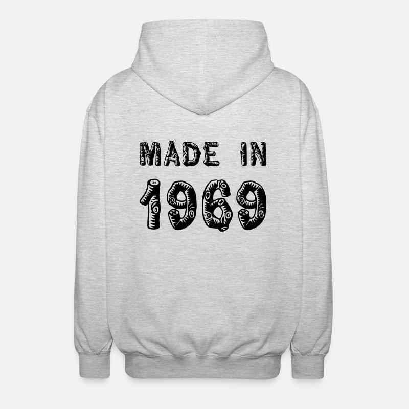 Made in 1969 - Unisex Kapuzenjacke - Hellgrau meliert