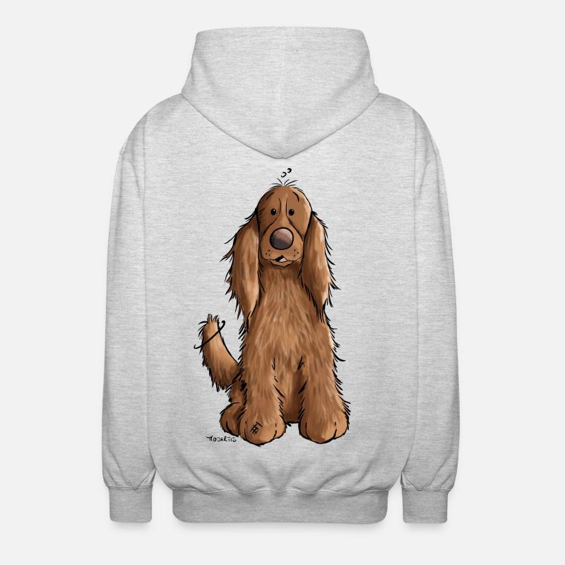 Cocker Spaniel mach Sitz - Unisex Kapuzenjacke - Hellgrau meliert