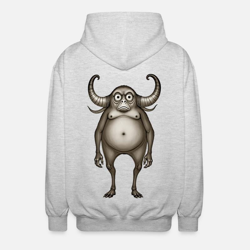 BUG #6 - dark hell - Unisex Hooded Jacket - light heather grey