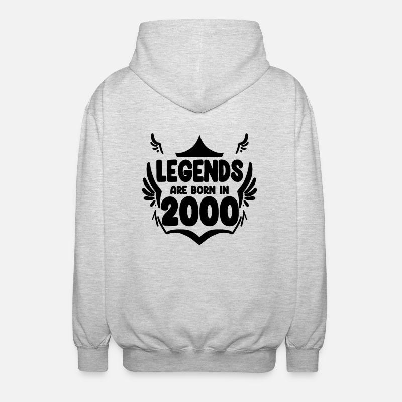 2000 - Veste à capuche unisexe - gris clair chiné