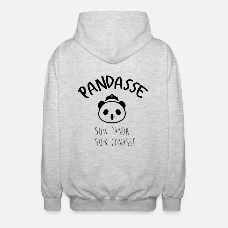 PANDASSE - Unisex Kapuzenjacke - Hellgrau meliert
