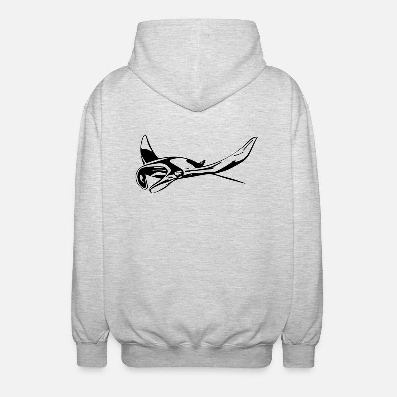 Manta Rochen - Unisex Kapuzenjacke - Hellgrau meliert