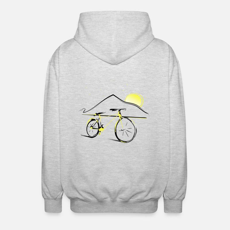 Teide et vélo - Veste à capuche unisexe - gris clair chiné