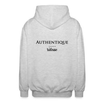 AUTHENTIQUE RALEUSE - Veste à capuche unisexe - gris clair chiné - Dos - AI Model Male 185 light (185cm)